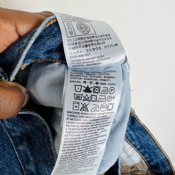 Levi’s Premium High Rise Deconstructed Mini Skirt Sz 28 - Picture 9 of 10